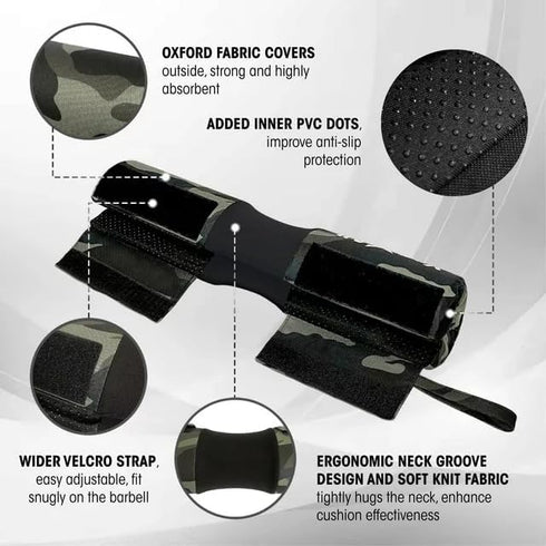 Yes4All Barbell Thick Foam Nylon Pad, Neck Shoulder Protective Pad for Lunges, Squats, and Hip Thrust