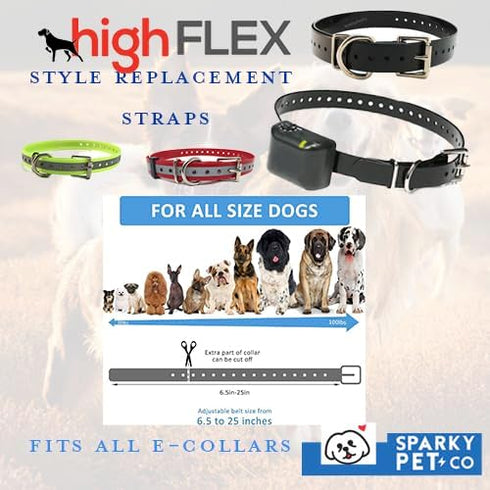 Sparky Pet Co 3/4" Roller Buckle High Flex Replacement Strap in Purple