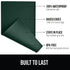 Gorilla Grip 100% Waterproof Raised Edge BPA Free Silicone Pet Feeding Mat, Dog Cat Food Mats Contain Spills Protects Floors, Placemats for Cats and Dogs Water Bowl, Pets Accessories 18.5x11.5 Green