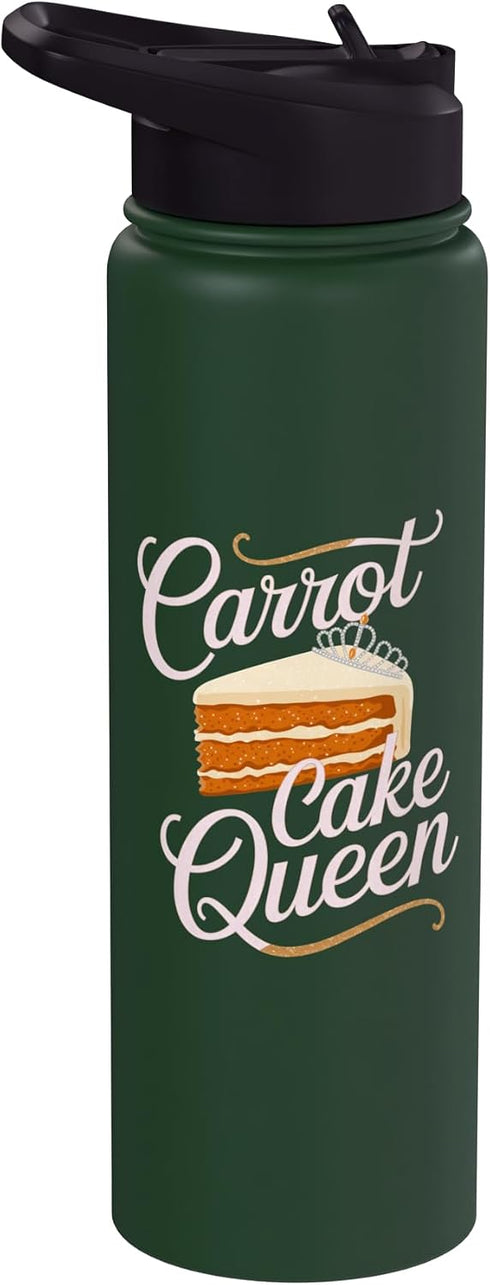 Carrot Cake Passion Cake Dessert Baking Designs Carrot Cake Queen Stainless Steel Insulated Water Bottle