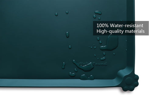 Silicone Pet Food Mats Tray - Hoki Found L Non-Slip Pet Dog Cat Bowl Mats Waterproof Feeding Mat for Carpet