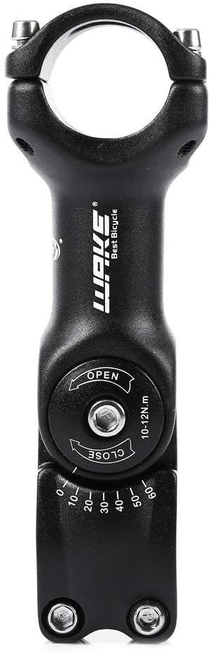 MTB Stem 25.4 90mm 110mm Adjustable 0-60 Degree Short Handlebar Stem for Most Bicycle, Road Bike, MTB, BMX (Aluminum