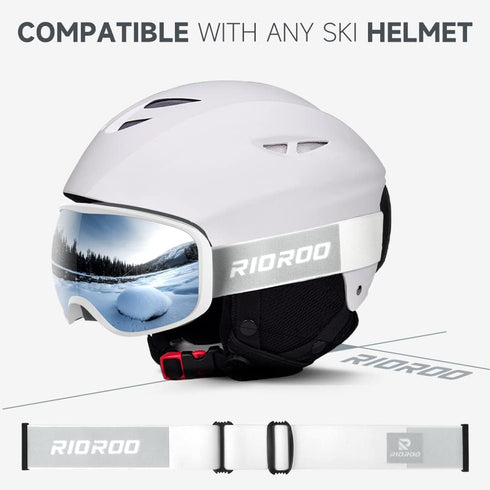 Ski Goggles, Snowboard Goggles for Men, Women, Adults, Youth, OTG/100% UV Protection/Anti-fog/Wide Vision