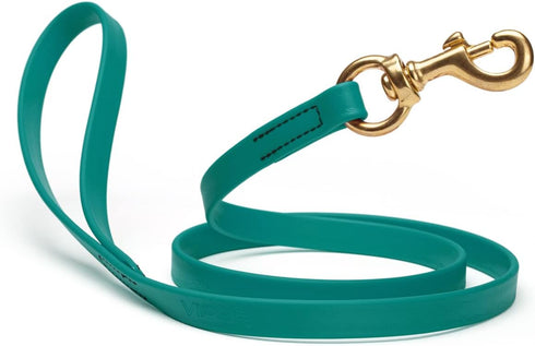 Viper Biothane K9 Working Dog Leash, Waterproof Lead for Tracking Training, 6ft, Blue Aqua, Solid Brass Snap