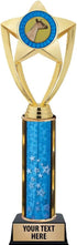 Crown Awards Goat Trophies, 11" Gold Star Dairy Goat Trophy with Engraving