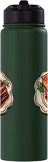 Pork Belly Cut Of Pork Bacon Meat Designs Pork Belly On A Decorative Plate Stainless Steel Insulated Water Bottle