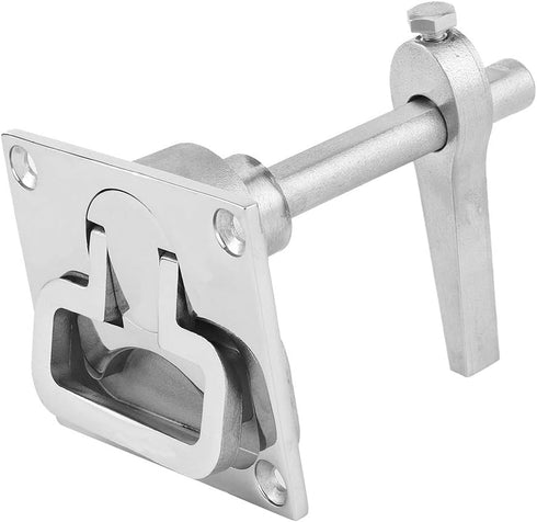 Qiilu Stainless Steel Boat Floor Lock, Flush Mount Hatch Latch Hardware Accessory for Marine Boat