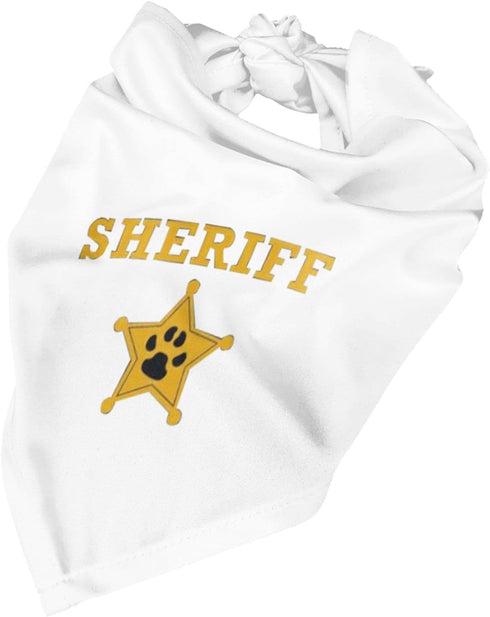Costume Accessory Set Pet Dog Bandana: For Halloween Christmas Cosplay Role Play Party (Sheriff-White)