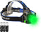 Green LED Headlamp Waterproof Head Torch Light with Zoomable and 3 Modes for Outdoor Activities