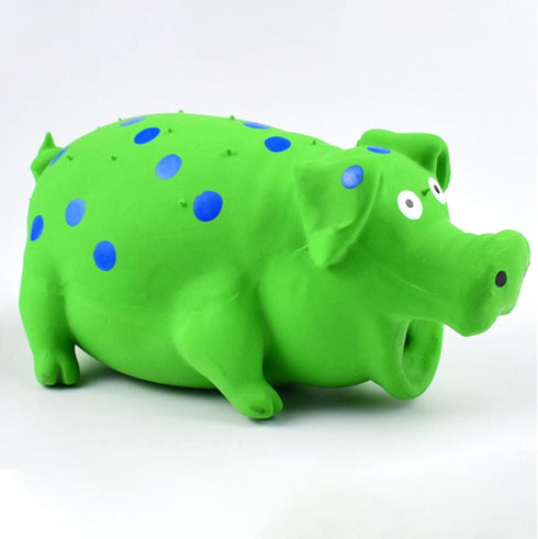 balacoo Squeaky Pig Dog Toys - Latex Grunting Pig Sound Play Toy for Puppy Chew and Training