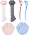 mwellewm 6Pcs Pet Food Can Supplies Set, 2Pcs Universal Silicone Can Covers, Mini Spatula, Dog Spoons for Feeding