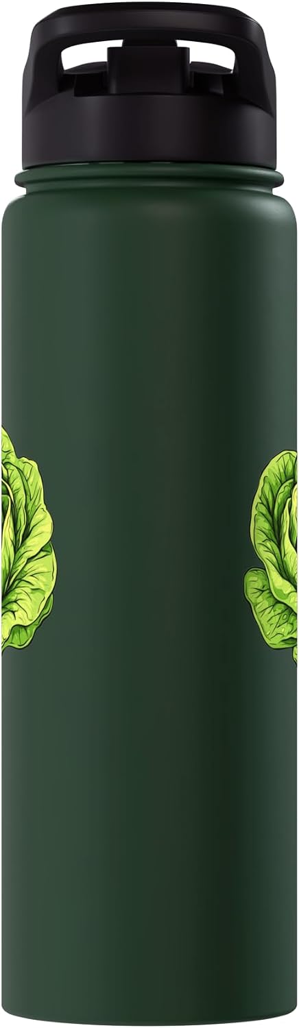 Iceberg Lettuce Crisphead Salad Green Vegetable Iceberg Lettuce Design Stainless Steel Insulated Water Bottle
