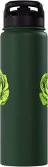Iceberg Lettuce Crisphead Salad Green Vegetable Iceberg Lettuce Design Stainless Steel Insulated Water Bottle