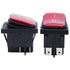 Twidec 2Pcs Waterproof DC12V Rocker Toggle Switch, Red LED Light Illuminated, 16A, ON/Off DPST