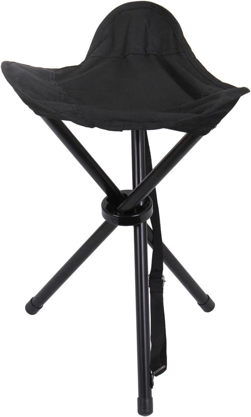 Black Military Nylon Collapsible Stool