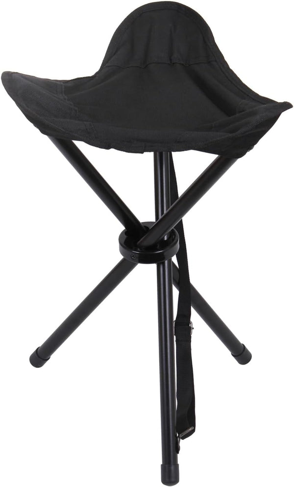 Black Military Nylon Collapsible Stool