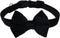 Dog Collar with Bowtie - Soft Velvet Material with Quick Release Buckle for Medium Dogs, Black, M
