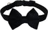 Dog Collar with Bowtie - Soft Velvet Material with Quick Release Buckle for Medium Dogs, Black, M