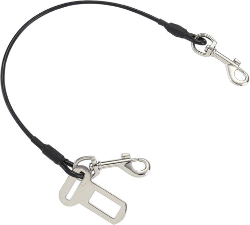 Mogoko Chew Proof Dog Car Seatbelt - Safety Restraint Pet No-Chew Tether Cable - L Size, 40 inch