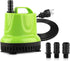 FREESEA 330 GPH Submersible Water Pump, 25W for Pond Aquarium Hydroponics, Fish Tank Fountain Waterfall