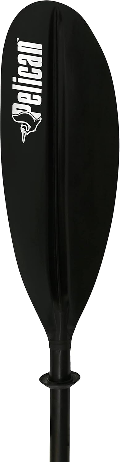 Pelican Standard Kayak Paddle - Aluminum Shaft with Durable Polypropylene Blade - 0/65° Blade Angle with Drip Ring
