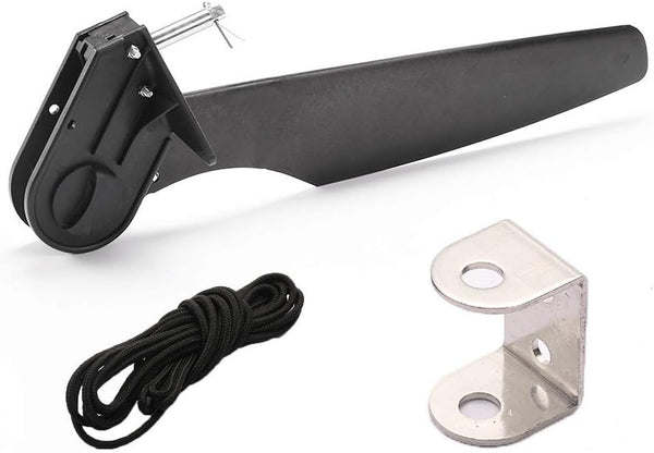 Kayak Rudder, Fishing Watercraft Canoe Boat Rudder, Replacement Parts with Control Line Kit