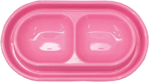 Ant Proof Cat Dish Pet Feeder, 32 Oz Food Water Bowl for Small Medium Dogs and Cats (Pink, M)
