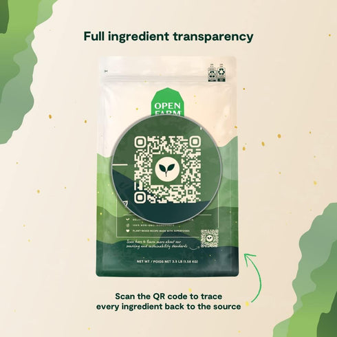 Open Farm Kind Earth Plant Based Dry Dog Kibble, Natural Vegan Dog Food, Nutrient-Dense, 3.5 Pound Pack