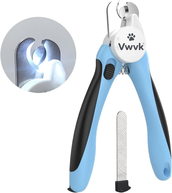 Vwvk Dog Cat Nail Clippers & Trimmers LED Light Illuminates Nails/Bloodline, Quick Sensor
