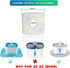 Cat Fountain Filter Replacement Set, 20 Pcs, Compatible with Vekenn 84oz/2.5L Square Fountain, 12 Filter, 6 Sponge