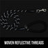 Gorilla Grip Heavy Duty Dog Leash, Strong Reflective Rope, Soft Handle for Night Walking, Black, Durable Puppy Training