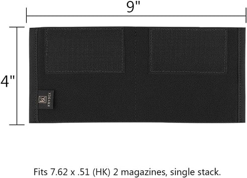 KRYDEX Elastic Double 7.62 Magazine Holder with Hook Fasteners for MK3 and MK4 Chest Rig