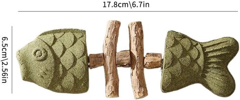Generic 2026 New Creative Fish Bone Cat Toy,Purrident - Fix Your Cats Dental Health,Cat Chew Toys,Wooden Catnip Teeth