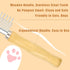 Dog Cat Comb Grooming Comb with Wooden Handle - Stainless Steel Teeth for Grooming Hairy Pets (Dual Teeth)