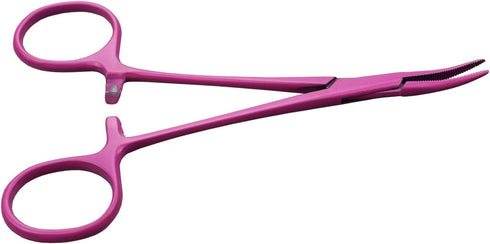 Pet Colourful Stainless Steel Hemostat Forcep Kit, Pet Ear Hair Pull Forcep, Pink