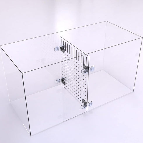 Aquarium Fish Tank Divider, Clear Acrylic Isolation Grid Board with Suction Cups for Fish Partition and Decoration