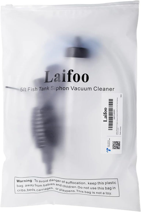 5ft Aquarium Siphon Vacuum Cleaner - Fish Tank Cleaning Gravel & Sand