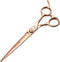 Fenice Peak Straight Dog Grooming Scissors, Champagne Gold 440C Stainless Steel for Dogs and Cats