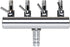 Stainless Steel Aquarium Fish Tank 4 Ways Air Flow Splitter, Lever Control Valve