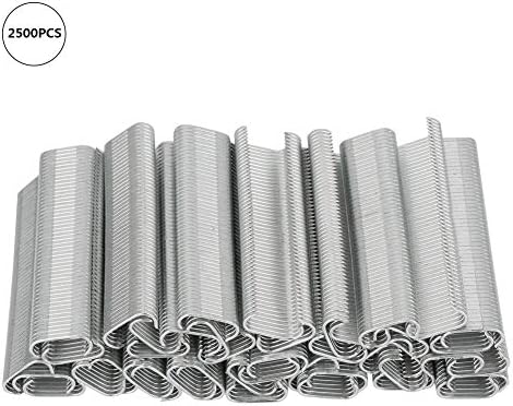 2500Pcs 8mm C-type Ring Pliers Staple Set for Animal Fence Cage, Chicken, Pig, Bird, Pet Cage M Nail
