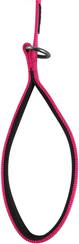 Hyhug Pets Premium Adjustable Leash - 4 to 6 Feet Durable Nylon with Soft Neoprene Handle for Young Dogs, Rose Red Pink
