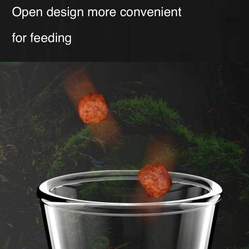 Clear Crystal Glass Shrimp Feeding Tube and Dish Tray for Fish Tank Aquarium Shrimp Feeding