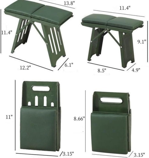 GDCARSL (Black,13.8"x6.1"x11.4",1 Portable Folding Camping Stools with Soft Seat,Folding Camping Stool, Indoor/Outdoor