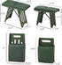 GDCARSL (Black,13.8"x6.1"x11.4",1 Portable Folding Camping Stools with Soft Seat,Folding Camping Stool, Indoor/Outdoor