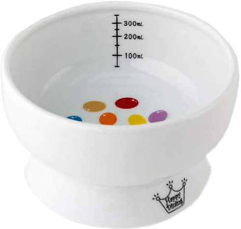 Necoichi Raised Cat Water Bowl, Elevated, with Measurement Lines, Dishwasher and Microwave Safe, No.1 seller in Japan! (Jelly Bean, Regular)