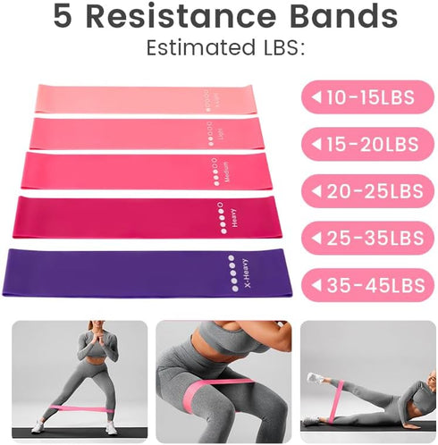 Fetriwer 5 (13-Piece Set) Home Pilates Essentials Kit for Women, with Resistance Bands - Magic Circle Pilates Kit