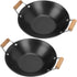 Alipis 2Pcs Hot Pot Cooking Pot Household Kitchen Cookware with Wooden Handles