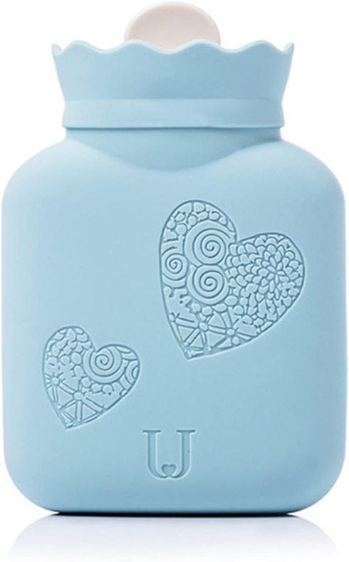 SHUOCONG Silicone Hot Water Bottle Warm Palace Hand Warmers Portable Explosion-Proof Plush Baby