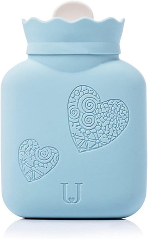 SHUOCONG Silicone Hot Water Bottle Warm Palace Hand Warmers Portable Explosion-Proof Plush Baby