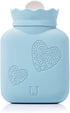SHUOCONG Silicone Hot Water Bottle Warm Palace Hand Warmers Portable Explosion-Proof Plush Baby